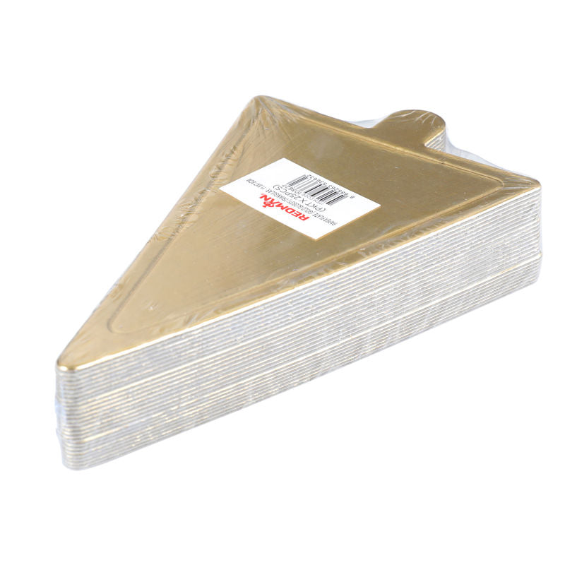 Redman Paper Plate Triangle Gold 11.8X7.8Cm  - 25Pc