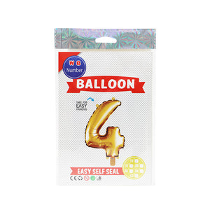 Na Balloon Number 4 Gold - 16