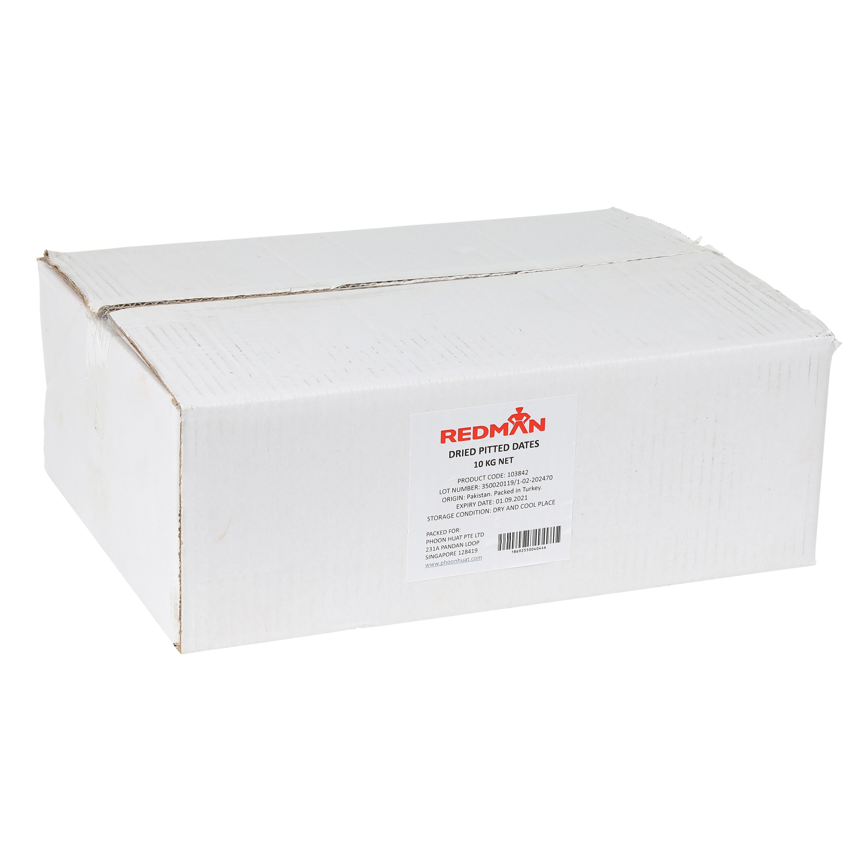 Redman Dried Pitted Dates Aseel - 10 Kg