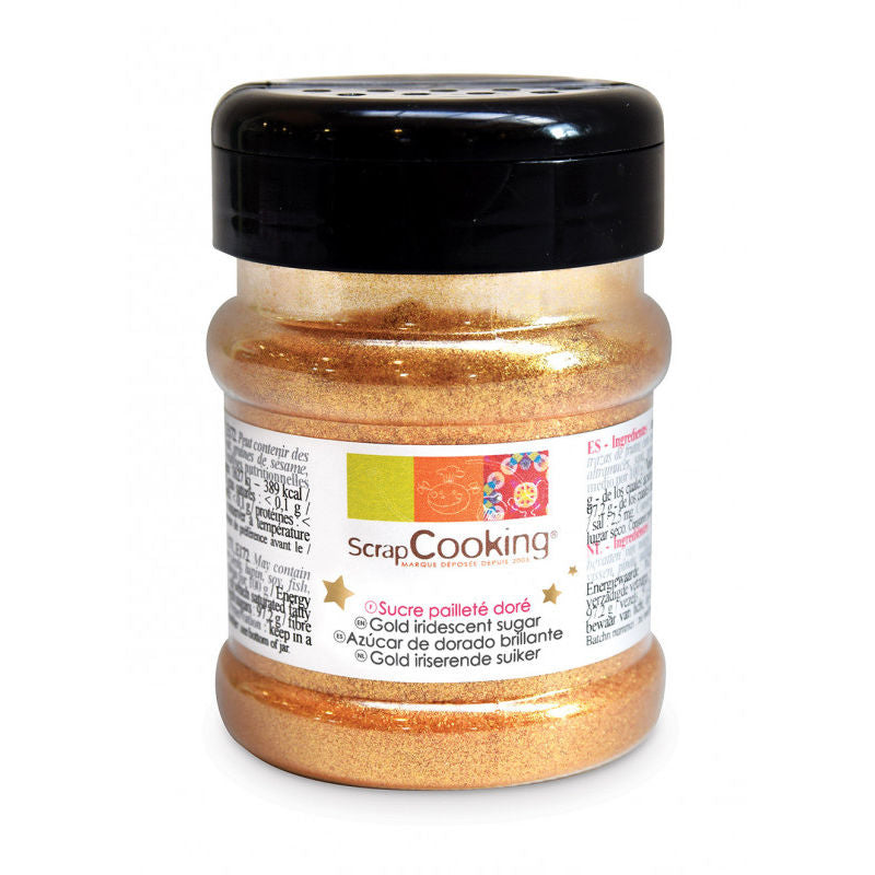 Scrapcooking Gold Iridescent Sugar  - 160 G