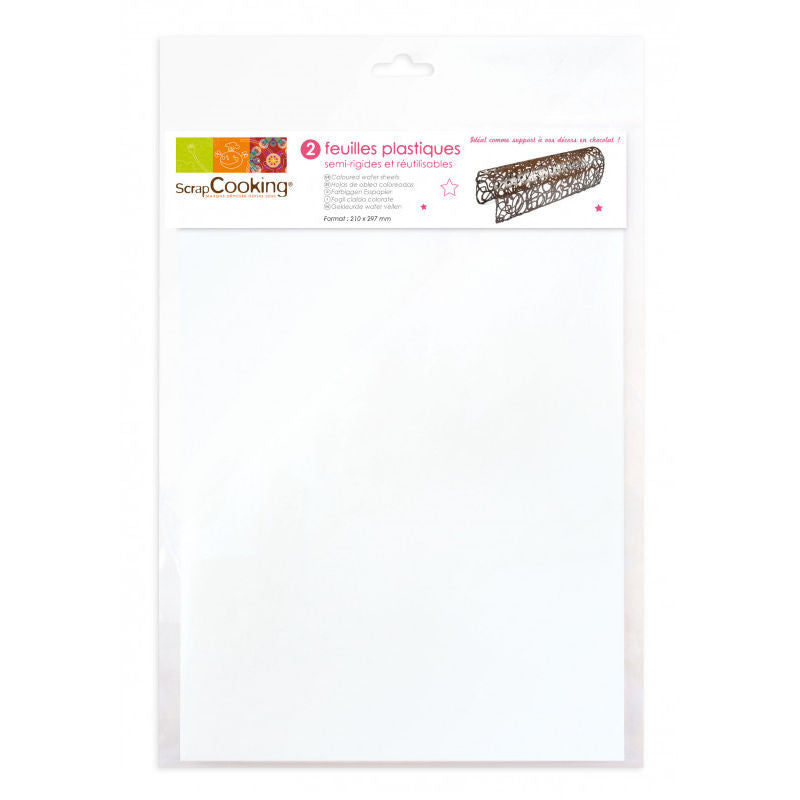 Scrapcooking Foodgrade Plastic Sheet 21X29.7Cm  -  2Pc
