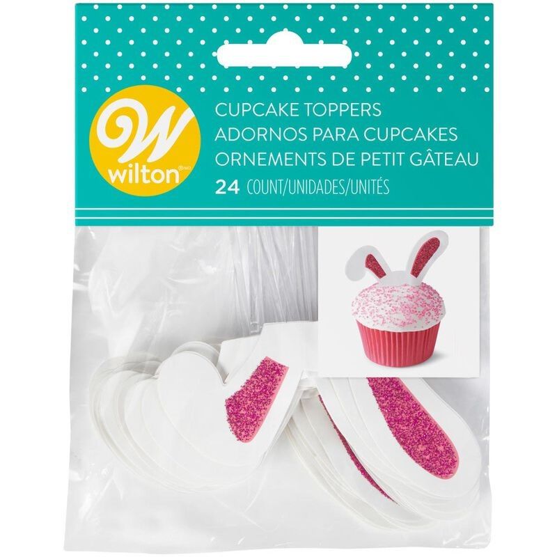 Wilton Bunny Ear Cupcake Topper 2113-9356  - 24Pc