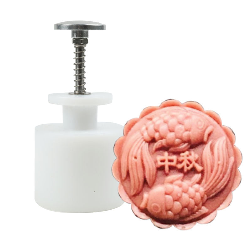 Redman Mooncake Mould Heavyd. Double Fish 75G  - 1 Pc