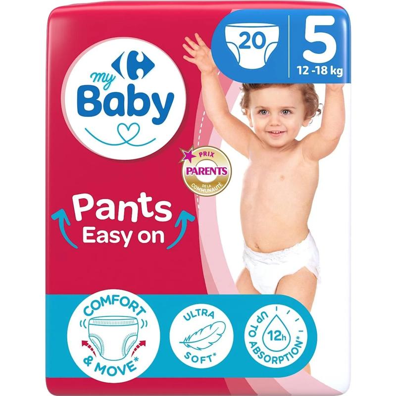 Carrefour Junior Dry Pants 12-18Kg  - 20Pc