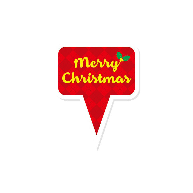 Redman X'Mas Decor Card Merry Xmas Rect  - 100 Pc