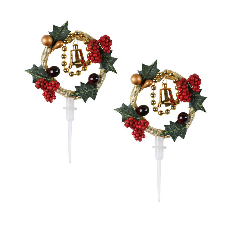 Redman Decor On Pick X'Mas Wreath 10.5X6.5Cm  -  124