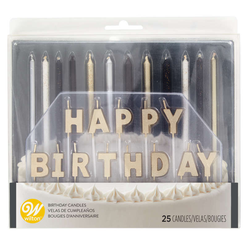 Wilton Happy Birthday Candle Set 2811-0-0031 - 25 Pc