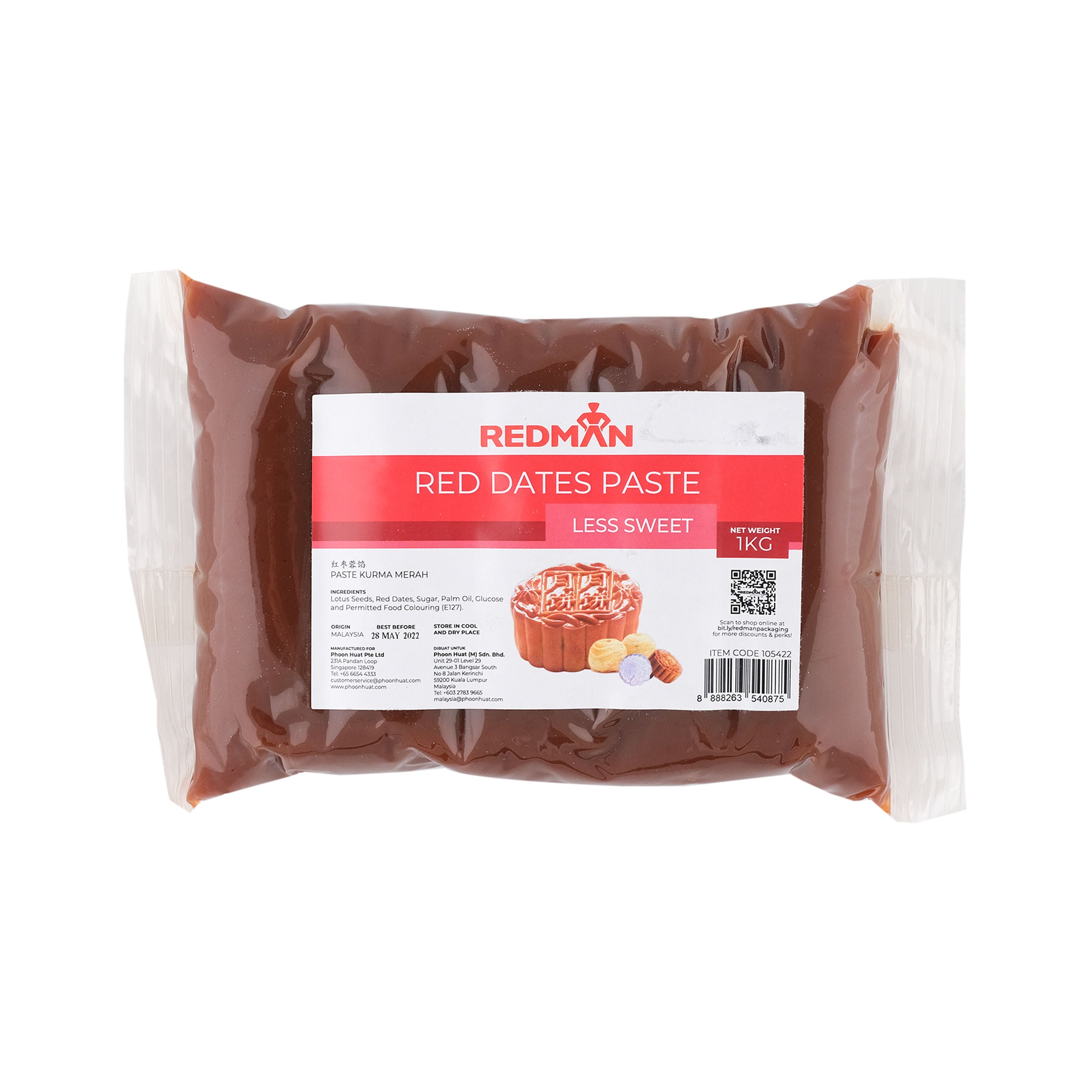 Redman Filling Paste Mc Red Dates L.Sweet Rm - 1 Kg