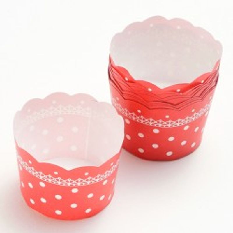 Tomiz Mini Muffin Cup (Dotted Red)  - 1 Pc