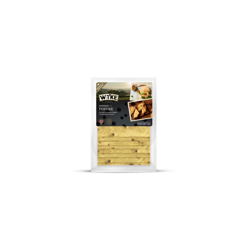 Wyke Farms Black Pepper Cheddar Slice  - 160 G