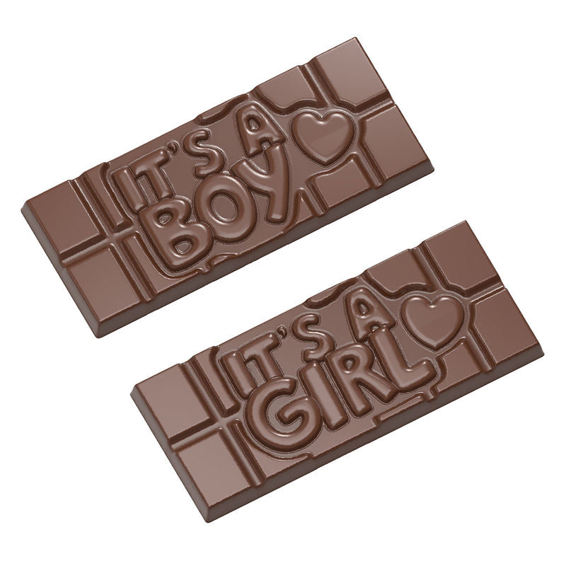 Chocolate World It'S A Boy/Girl Choc Tablet Mould 4Cav Cw12012  - 1 Pc