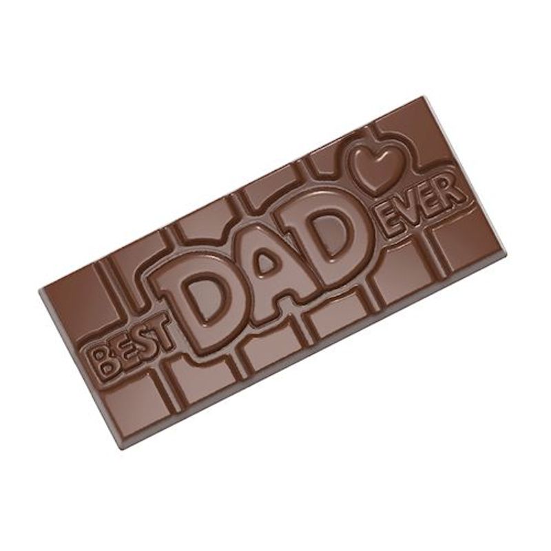 Chocolate World Best Dad Ever Choc Tablet Mould 4Cav Cw12017  - 1 Pc