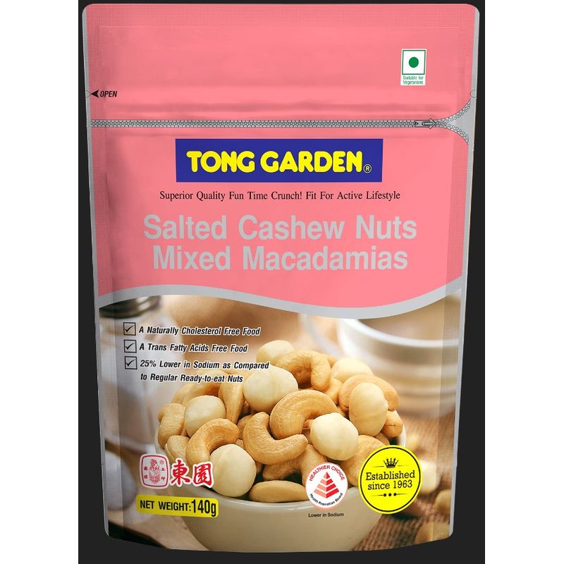 Tong Garden Salted Cashew Nuts Mixed Macadamias  - 140 G