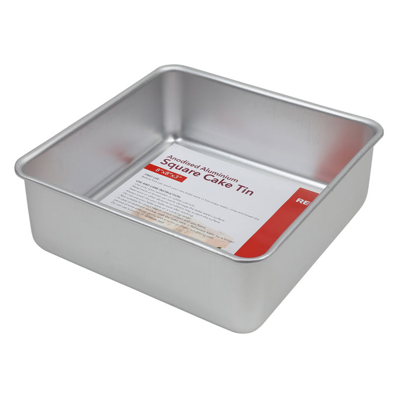 Redman Square Cake Tin Alum Anodized 8X8X3 - 1 Pc