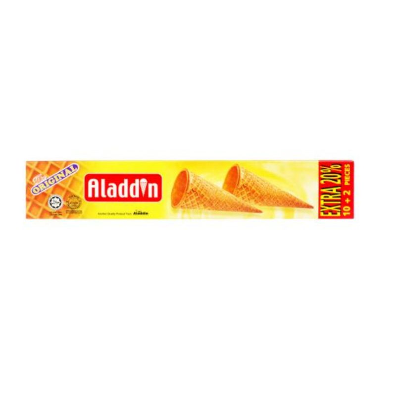 Aladdin Rolled Sugar Ice Cream Cone 12Pc Ø42Mmx112Mm - 1 Pc