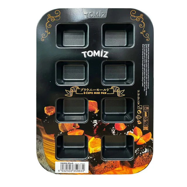 Tomiz 8 Cup Brownie Square Mould(Black) - 193Wx293