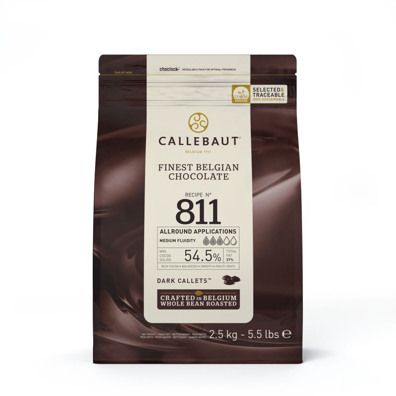 Callebaut Dark Couverture Chocolate 54.5%  - 2.5 Kg