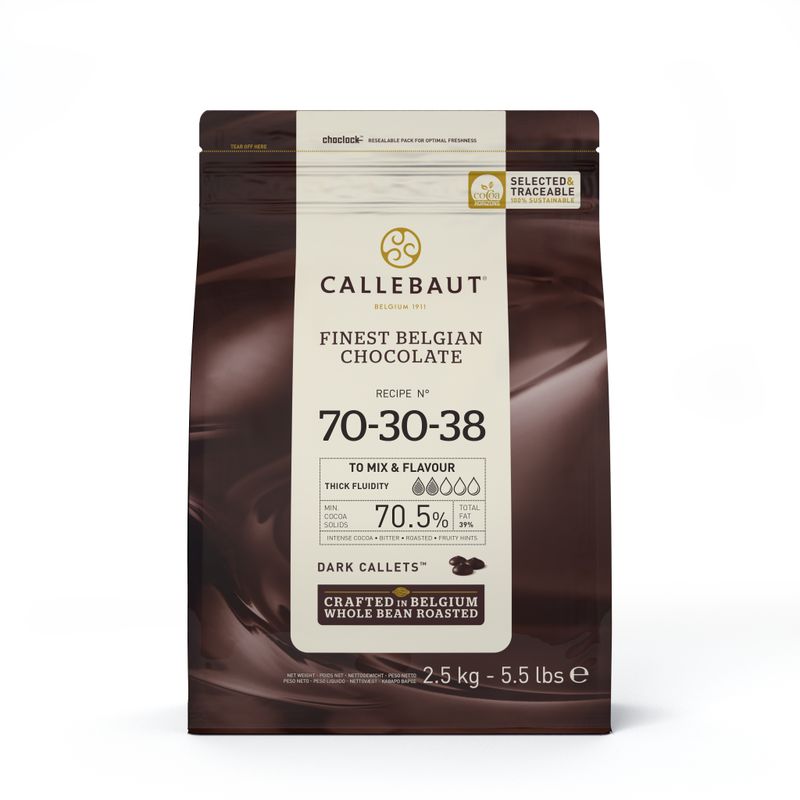 Callebaut Dark Couverture Chocolate 70.5%  - 2.5 Kg