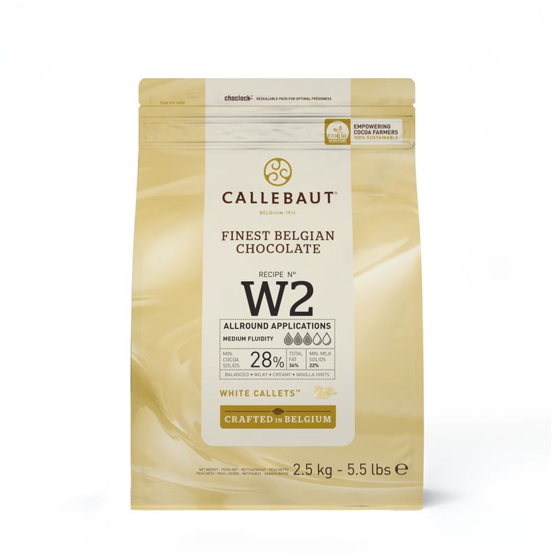 Callebaut White Couverture Chocolate 28%  - 2.5 Kg