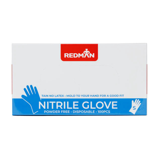 Redman Gloves Nitrile Blue(Powder Free) S - 100 Pc