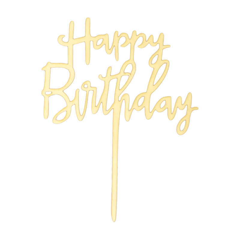 Redman Arcylic Pick Happy Birthday  -  Gold