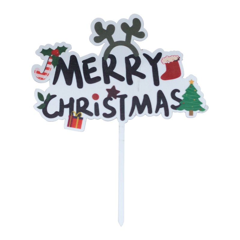 Redman Arcylic Pick Merry Xmas White  - 1 Pc