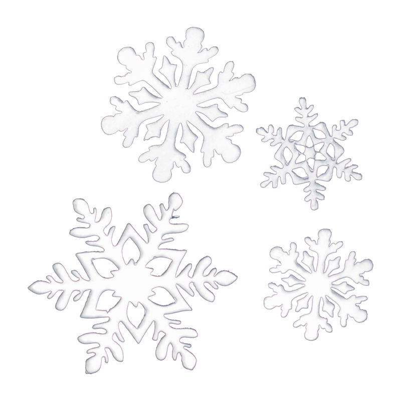 Redman Arcylic Decor Pick Snowflakes 4Pc  - 1 Pc