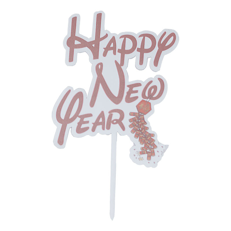 Redman Arcylic Pick Happy New Year Red  - 1 Pc