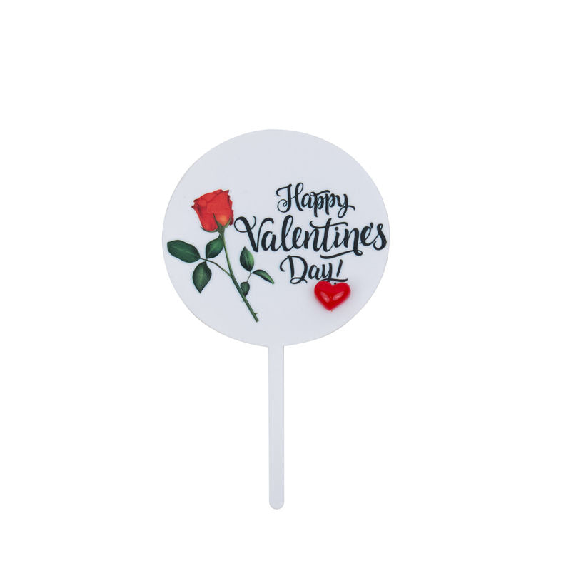 Redman Arcylic Insert Happy Valentines Day  - 1 Pc