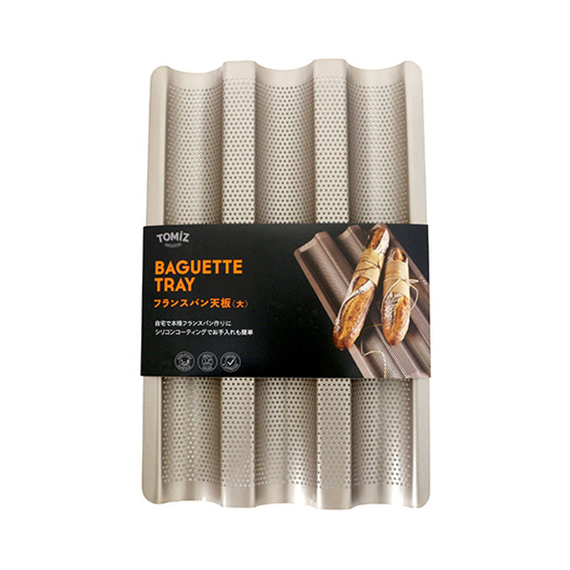 Tomiz Baguette Baking Pan(L) 385X245X260Hmm  - 1 Pc
