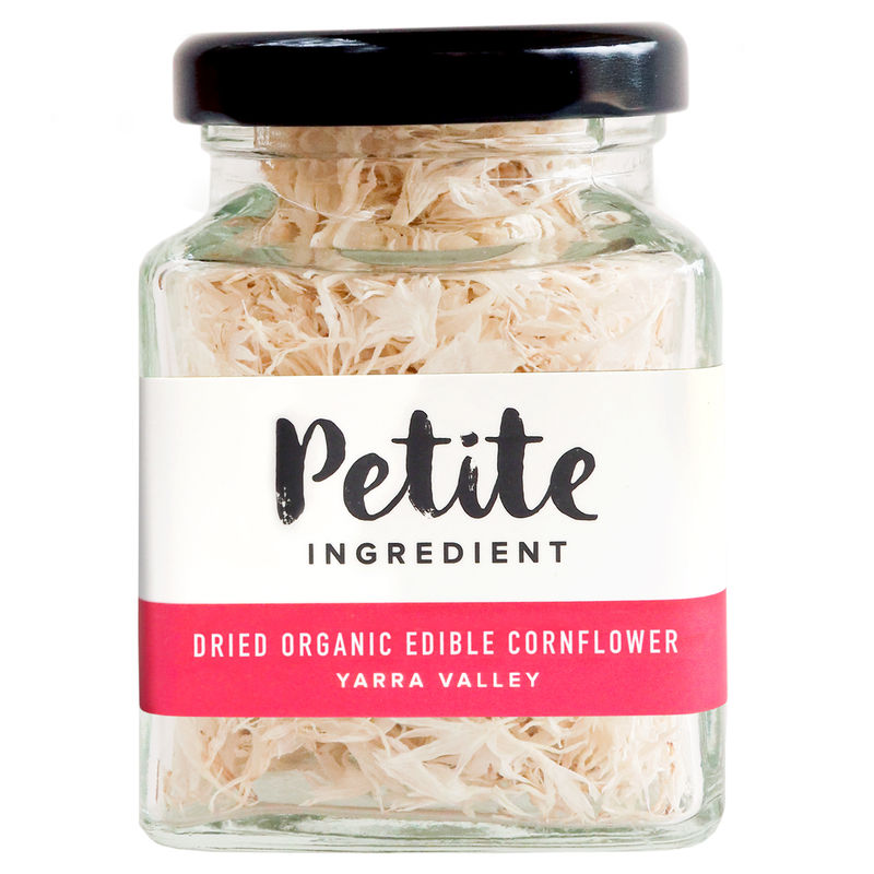 Petite Ingredients Organic Edible Dried Flower Cornflower White  - e 6 G