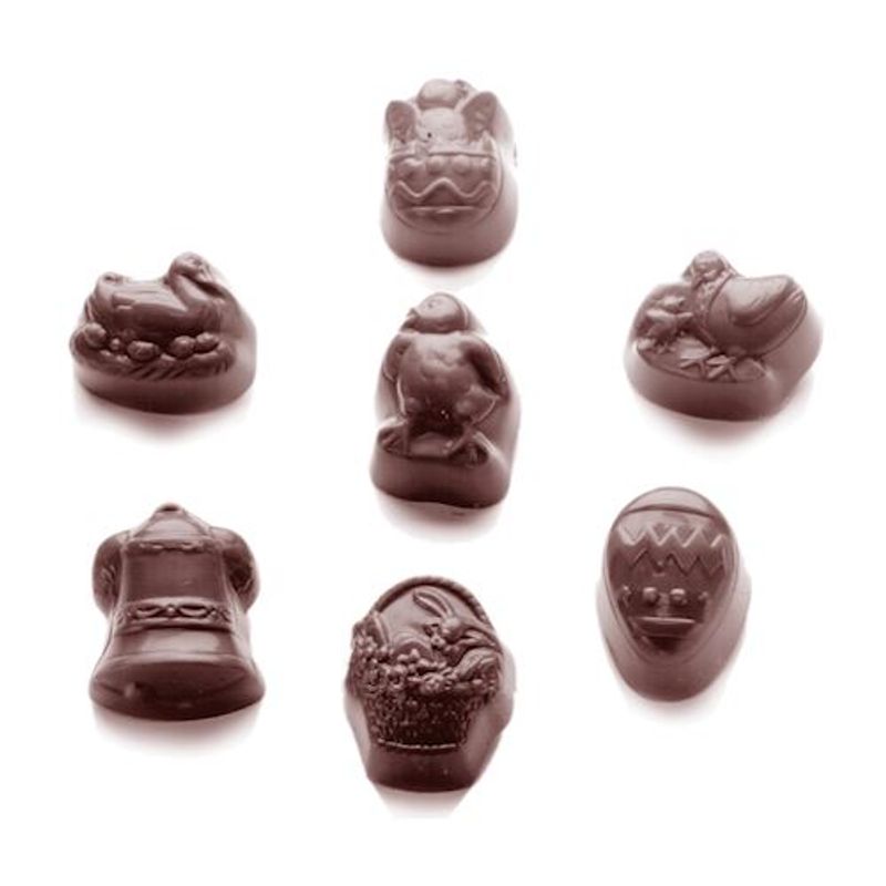 Chocolate World Chocolate Mould Easter 7Fig 21Cav Cw1485 - 1 Pc