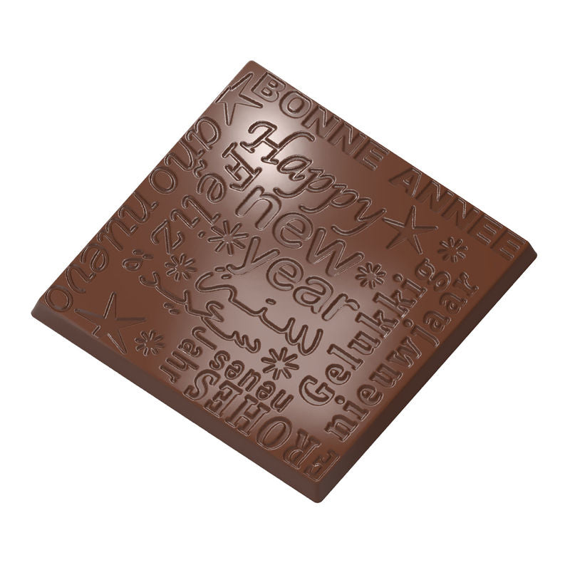 Chocolate World Chocolate Mould Caraque New Year 18Cav Cw1614 - 1 Pc