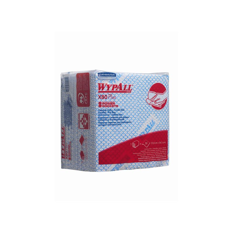 Wypall Wiper X80 Plus Blue 33.5X34.5Cm  - 0Sht