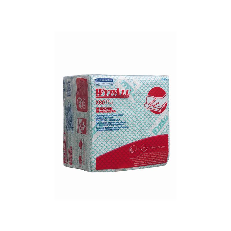 Wypall Wiper X80 Plus Green 33.5X34.5Cm  - 0Sht