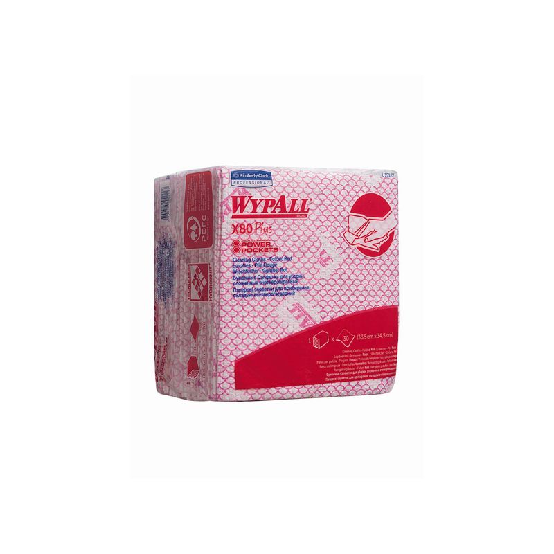 Wypall Wiper X80 Plus Red 33.5X34.5Cm  - 0Sht