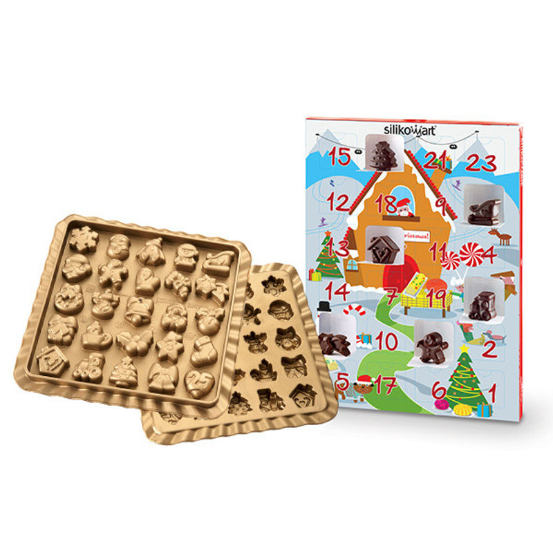 Silikomart Silicon Mould Ca01 Creative Xmas Countdown 25.741.63.0060  - 1 Pc