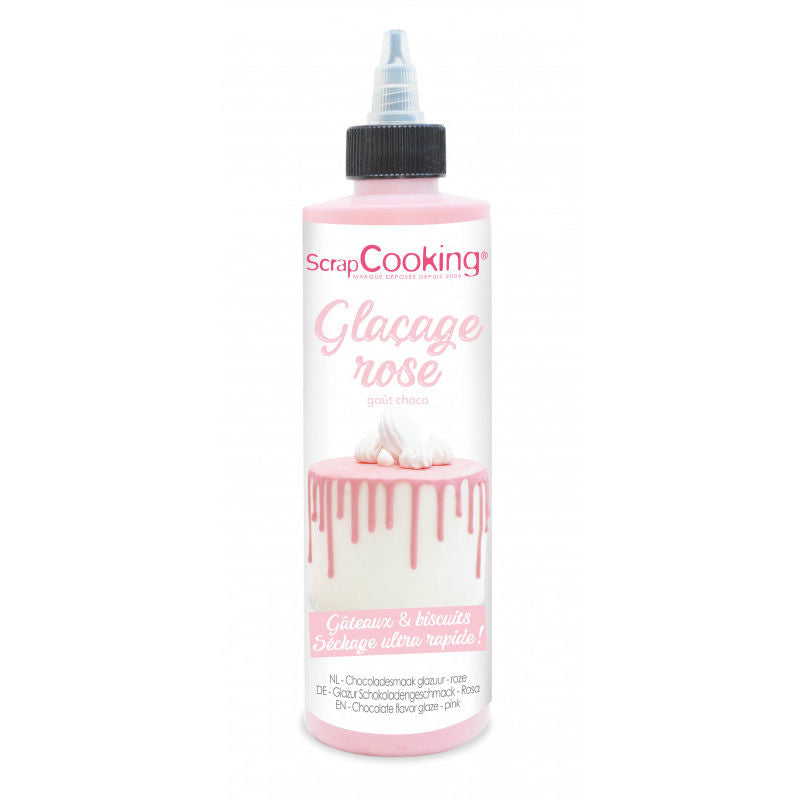 Scrapcooking Glacage Pink Chocolate Flavour Glaze  - 130 G