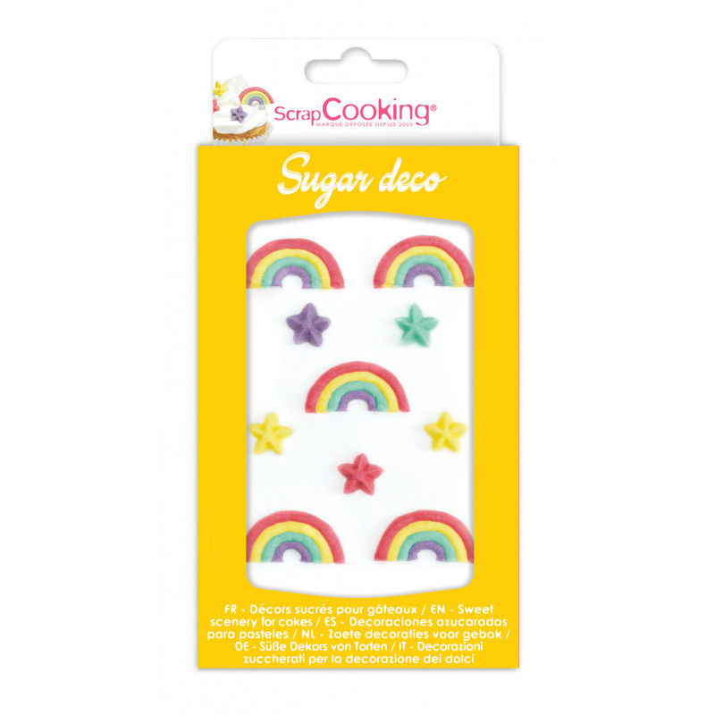 Scrapcooking Rainbow Decor Icing  -  6Pc