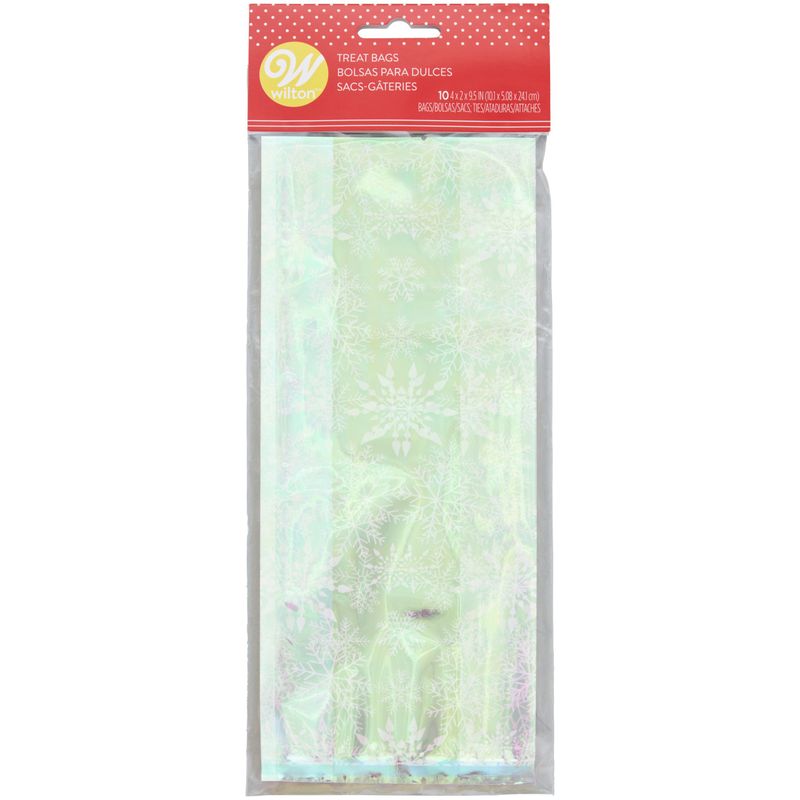 Wilton Iridescent Snowflake Treat Bag 1912-0-0408 10Pc  - 1 Pc