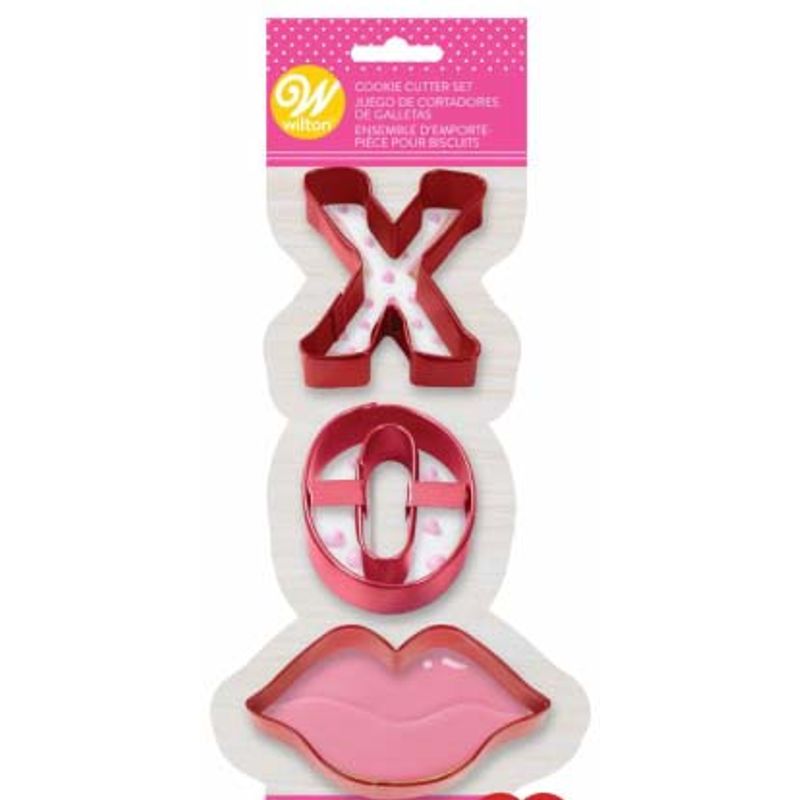 Wilton Valentine Lips Xo Metal Cutter 2308-0-0342 3Pc  - 1 Pc