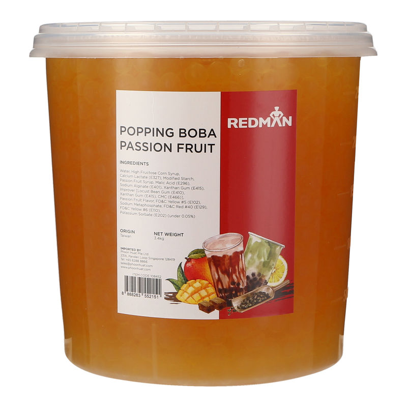 Redman Passion Fruit Popping Boba  - .4Kg