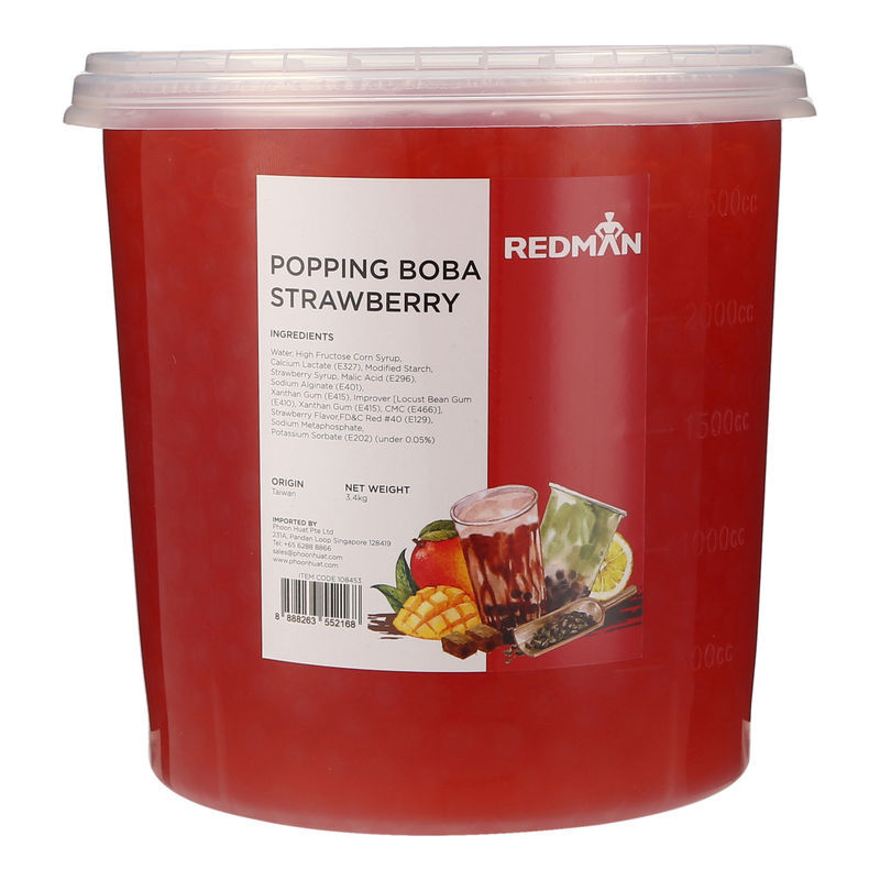 Redman Strawberry Popping Boba  - .4Kg