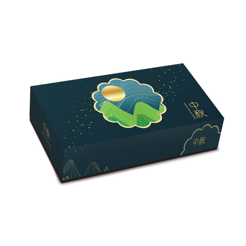 Redman Mooncake Covering Box W Tray 8S Blue Mountain  - 5Set