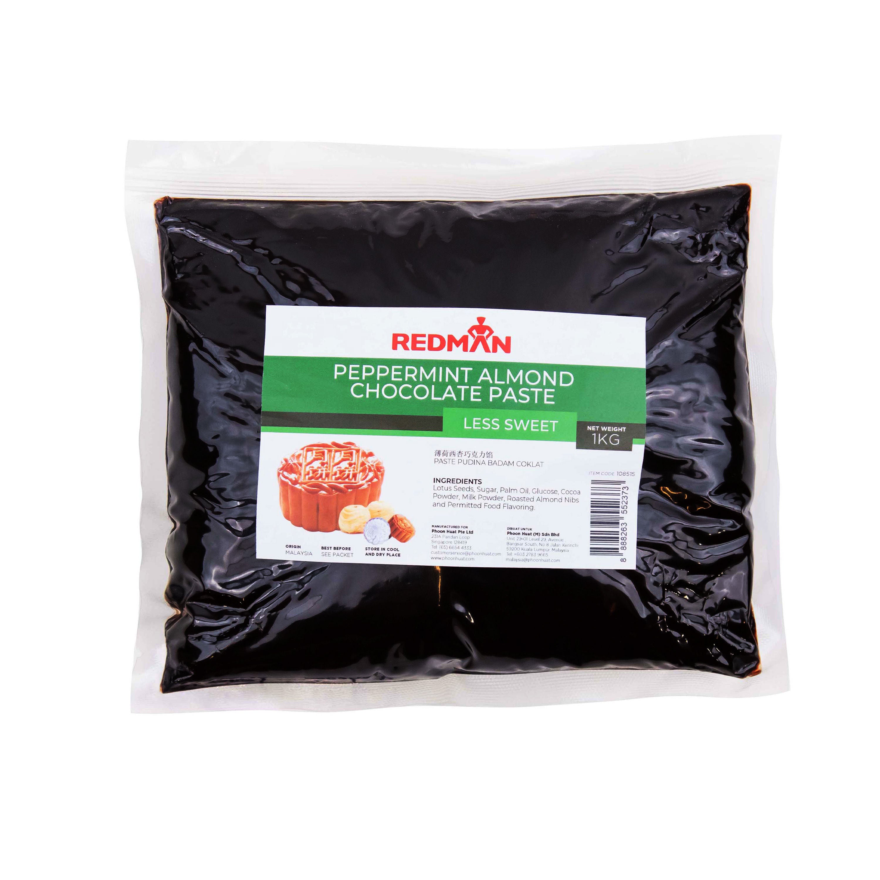 Redman Mooncake Paste Peppermint Almond Chocolate - 1 Kg