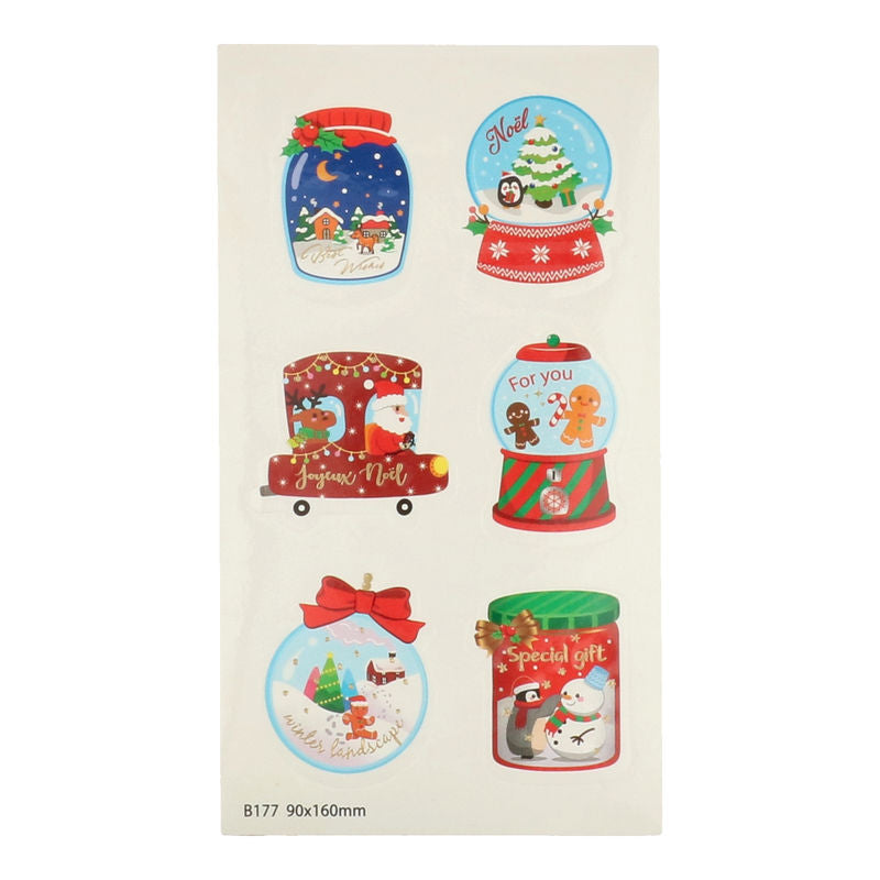 Redmanshop X'Mas Sticker B177  -  6Pc