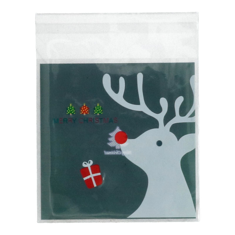 Bravo Cookie Bag X'Mas Reindeer Bp8504  - 100 Pc