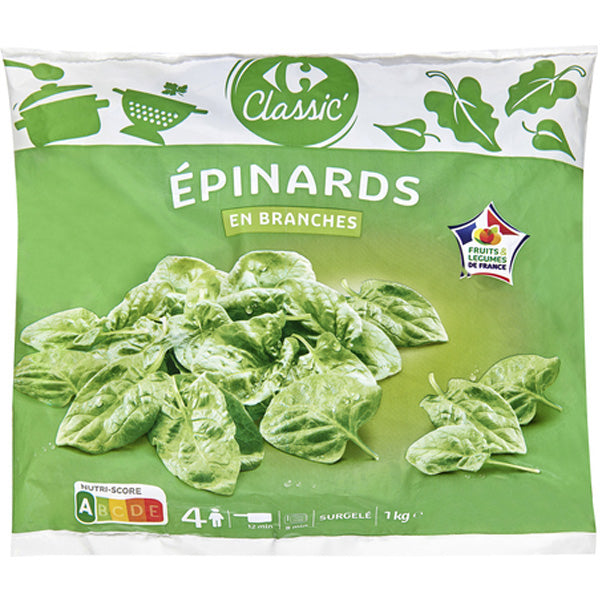 Carrefour Spinach Leaves  -  1Kg