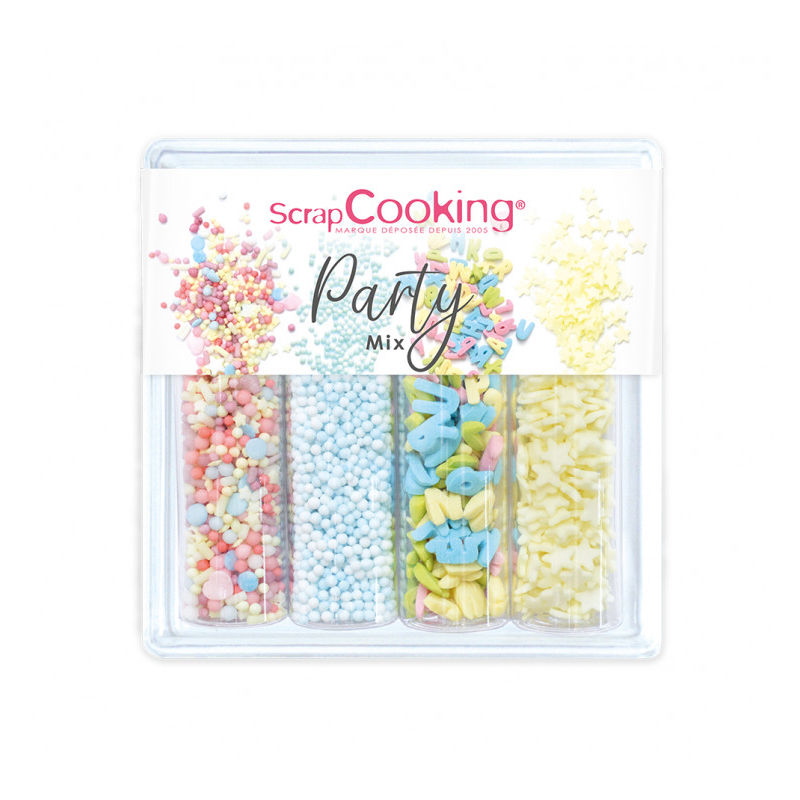 Scrapcooking Party Mix Sugar Sprinkles Set  -  65 G