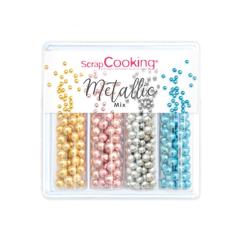 Scrapcooking Metallic Mix Sugar Sprinkles Set  -  52 G